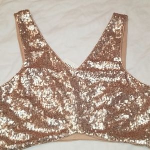 🌸 PINK GLITTER CROP TOP 🌸